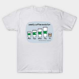 weekly coffee evolution T-Shirt